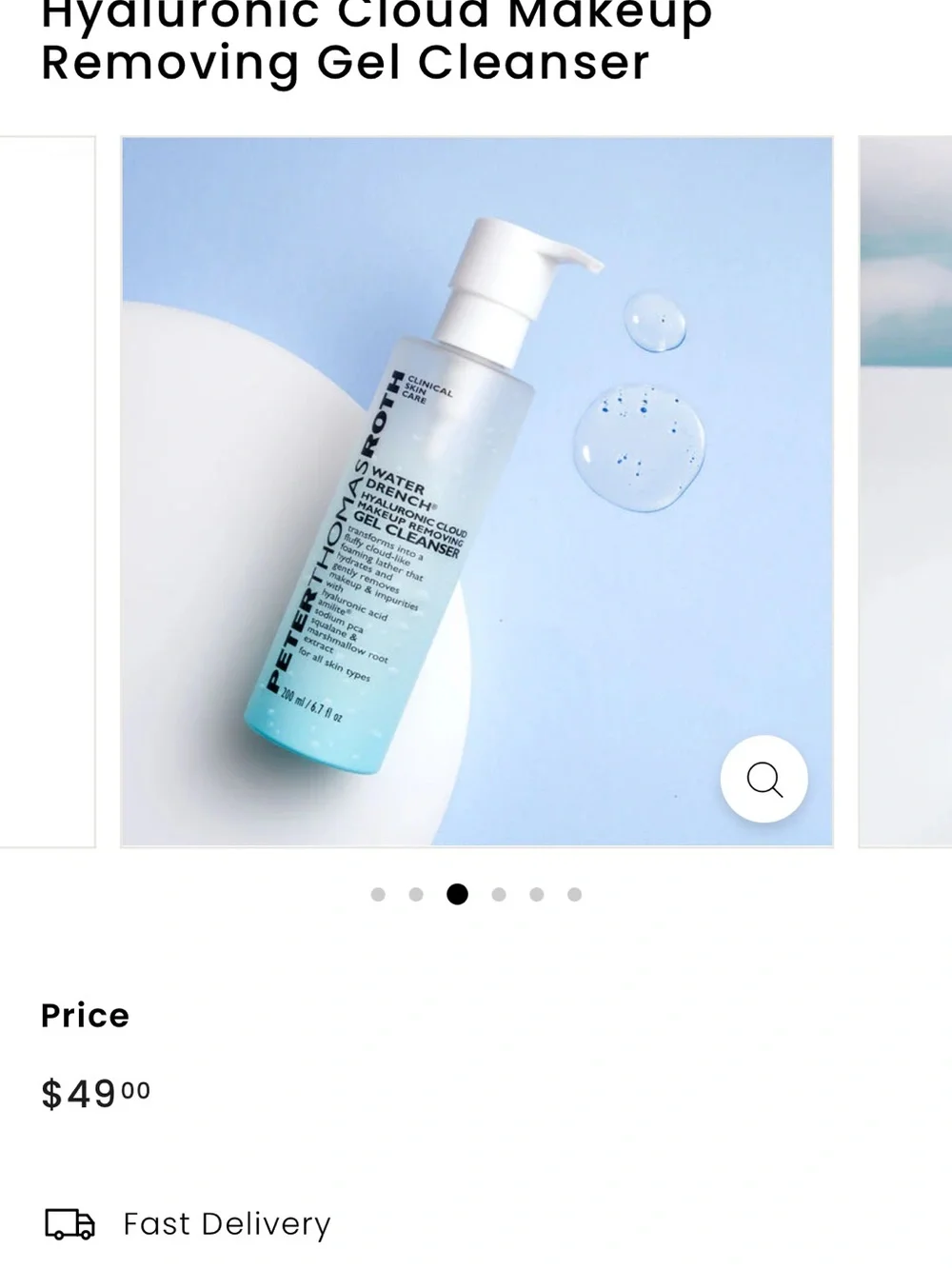 Peter Thomas Roth Aqua Blue Gel Cleanser Bottle